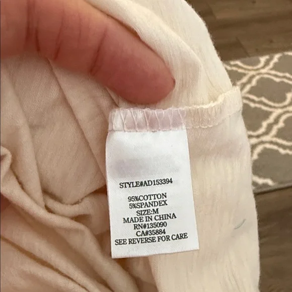 Altar'd State Cream Sleeveless slip extender with Eyelet Hem - Picture 6 of 7